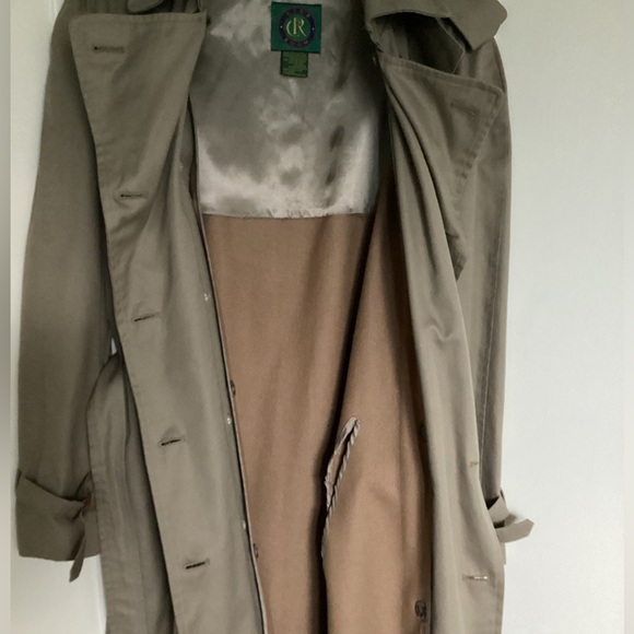 Trench coat Sz 40 Macy’s CLUB ROOM raincoat wool liner 4 seasons EUC - Picture 6 of 10